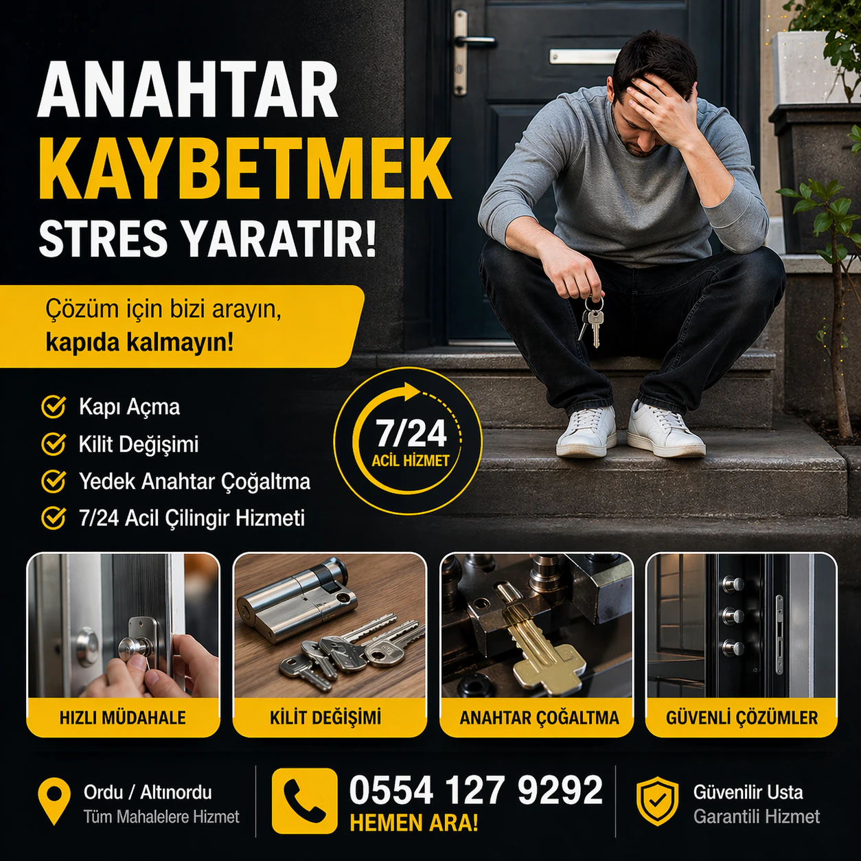 Ordu Altınordu’da Anahtar Kaybetme Sorunu