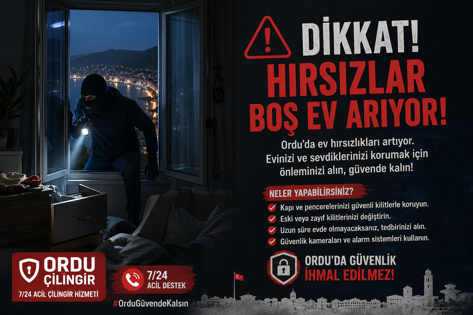 Ordu’da Ev Güvenliği Nasıl Artırılır? | Çilingir Tavsiyeleri ve Pratik Önlemler