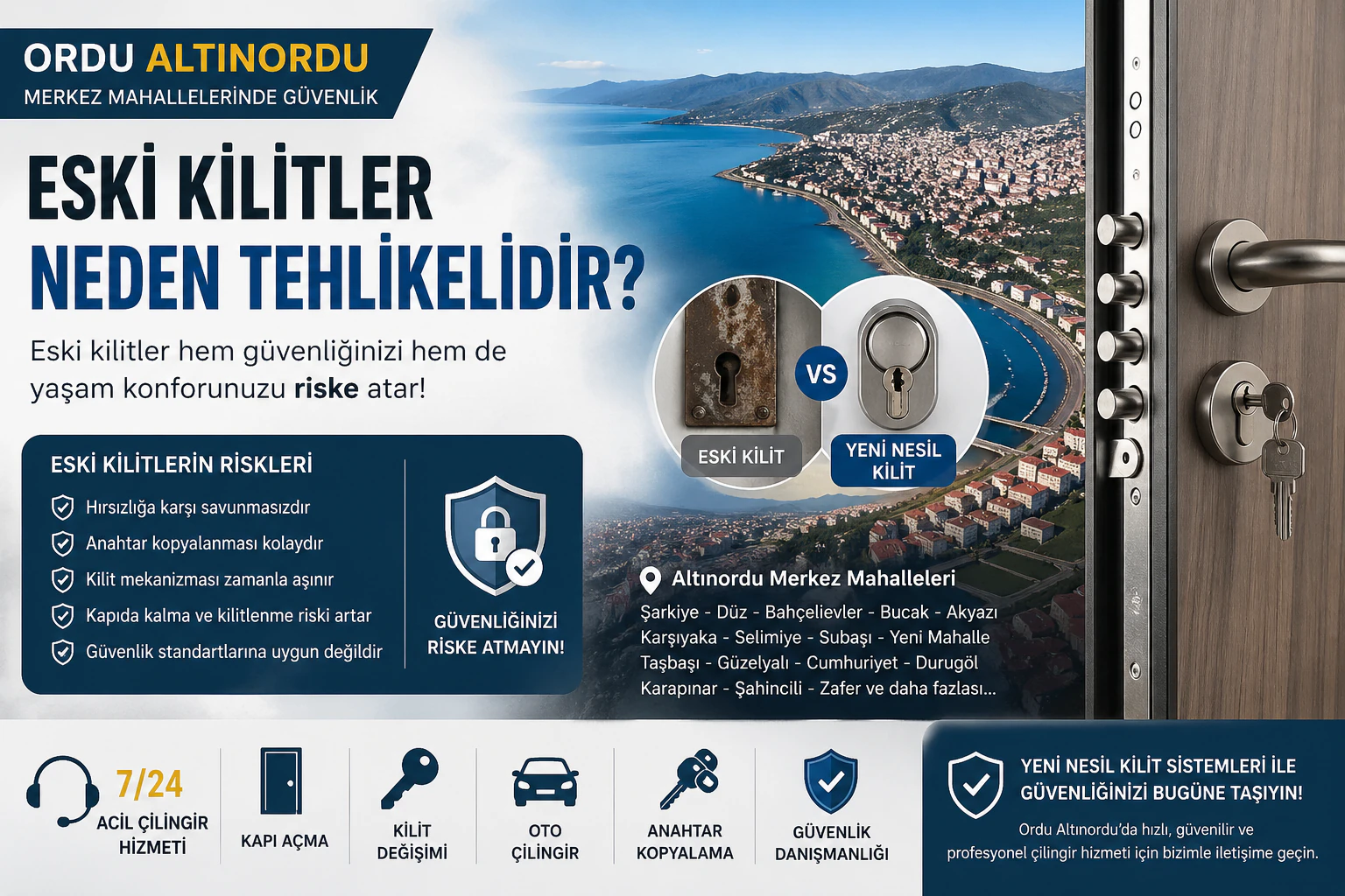 Eski Kilitler Neden Tehlikelidir? Ordu Altınordu Merkez Mahallelerinde Güvenlik Rehberi