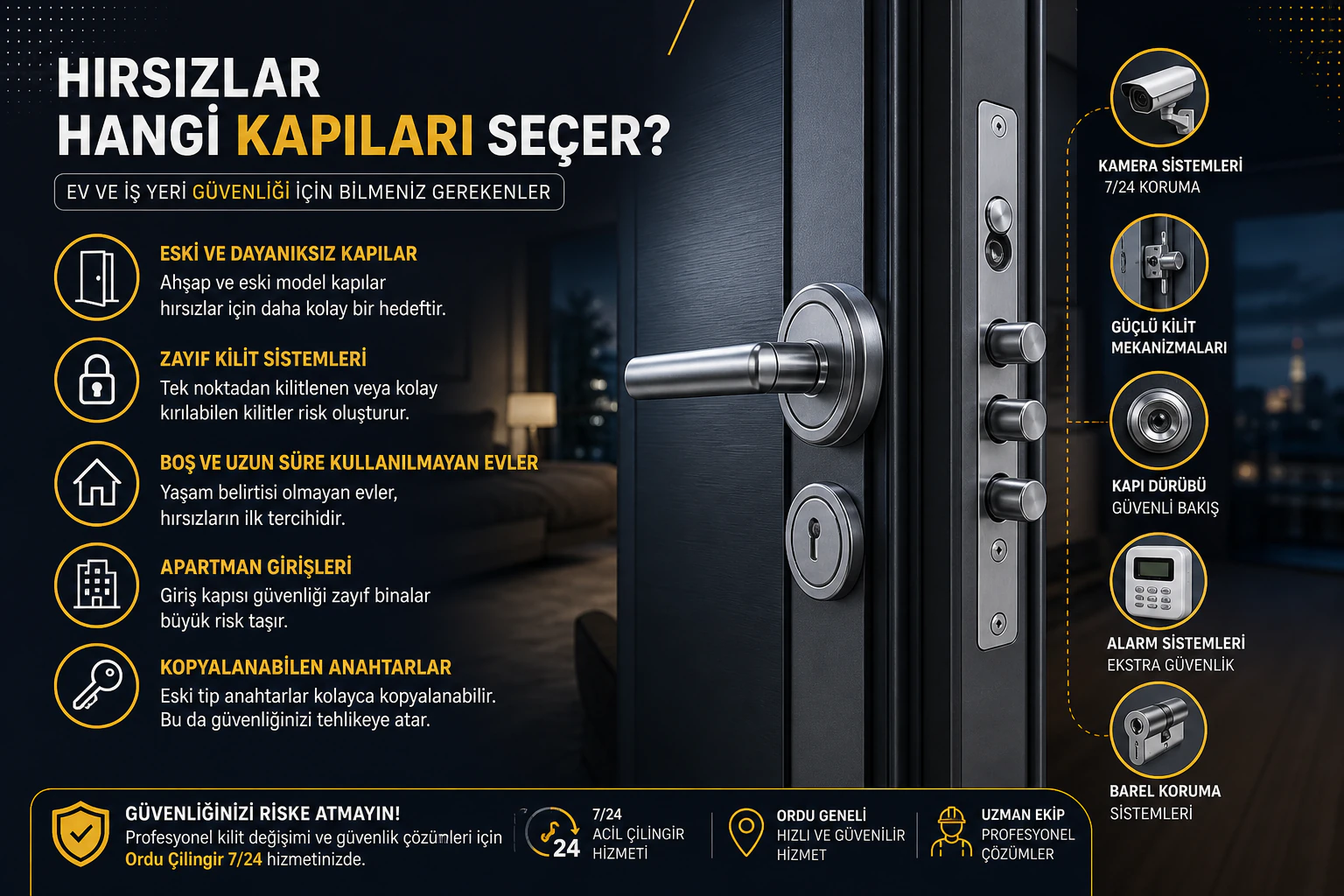 Hırsızlar Hangi Kapıları Seçer? Ordu’da Ev ve İş Yeri Güvenliği İçin Bilmeniz Gerekenler